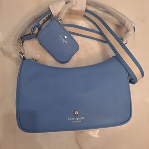 NWT Kate Spade Blue Leather Shoulder Bag